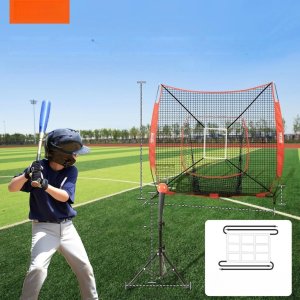 MTuning Siatka treningowa baseball 213x213 cm z tee i strefą 3