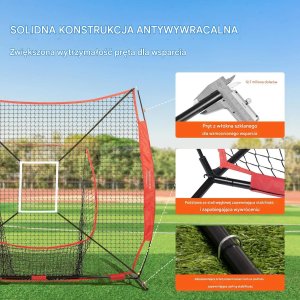 MTuning Siatka treningowa baseball 213x213 cm z tee i strefą 4