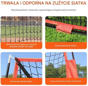 MTuning Siatka treningowa baseball 213x213 cm z tee i strefą 6