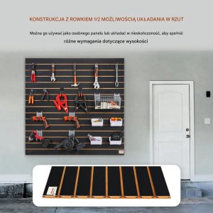 Bott Panel slatwall 122x61 czarny 2 szt organizer garaż 4