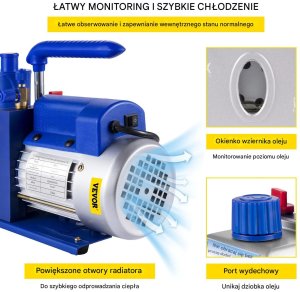 Marina Pompa próżniowa HVAC 4,8CFM 283L/min zestaw manometrów AC 5