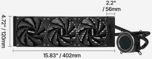 Chłodzenie wodne SilentiumPC Chłodzenie wodne CPU AIO 360mm 3x120mm LCD PWM Intel AMD 2