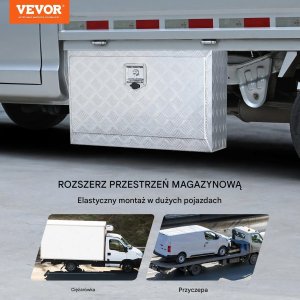LUK Skrzynka pod pojazd 760x355x405 mm aluminiowa wodoodporna z zamkiem 3