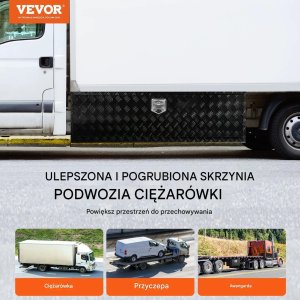 Vevor Skrzynka pod pojazd 152,4x43,5x45,7 cm aluminiowa wodoodporna z zamkiem 3