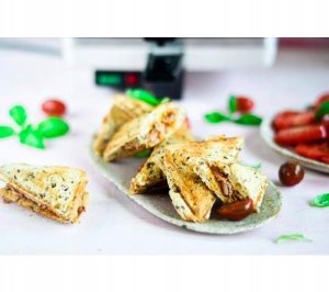 Opiekacz Dezal Opiekacz do kanapek Dezal Mini Trójkąty 1300W Różowy Szybki nagrzew 3