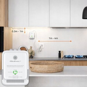 Qoltec Czujnik wycieku gazu Propan-Butan | detektor LPG | alarm 85dB |  LED 5