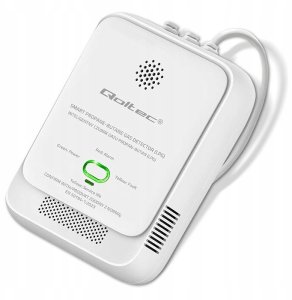Qoltec Czujnik wycieku gazu Propan-Butan | detektor LPG | alarm 85dB |  LED 7