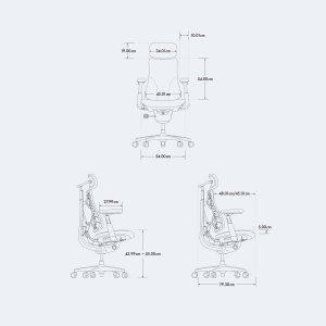 Krzesło biurowe R2 Invest LiberNovo Omni Dynamic Krzesło Ergonomiczne Siedzisko 48 cm Szare 4
