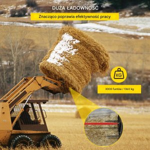 Trixie Widły do bel siana 125 cm 1360 kg szybki montaż do ładowacza 5