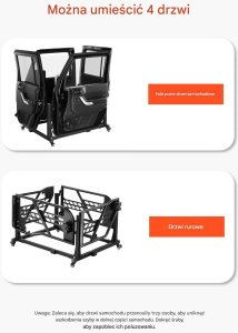 CarTech Inc Wózek na drzwi Jeep Wrangler JK JL JT 4 drzwi stojak garażowy 4