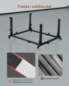 CarTech Inc Wózek na drzwi Jeep Wrangler JK JL JT 4 drzwi stojak garażowy 7