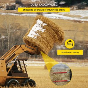 Trixie Widły do bel siana 99 cm 1360 kg para szybki montaż do ładowacza 5
