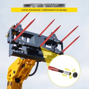 Trixie Widły do bel siana 99 cm 1360 kg para szybki montaż do ładowacza 6