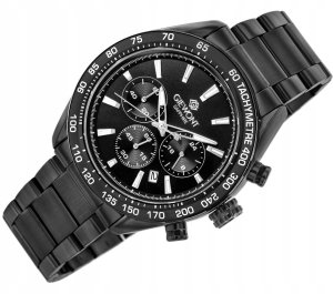 Zegarek Giewont Zegarek Męski Giewont Chronograph Sapphire Czarny GW9580-B2 3