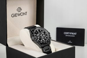 Zegarek Giewont Zegarek Męski Giewont Chronograph Sapphire Czarny GW9580-B2 8