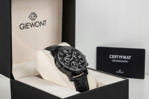 Zegarek Giewont Zegarek Męski Giewont Chronograph Sapphire Czarny GW6260-A3 8
