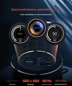 Chłodzenie wodne SilentiumPC Chłodzenie wodne CPU AIO 120mm LCD ARGB Intel AMD do PC gaming 4