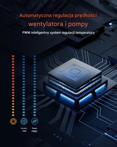 Chłodzenie wodne SilentiumPC Chłodzenie wodne CPU AIO 120mm LCD ARGB Intel AMD do PC gaming 6