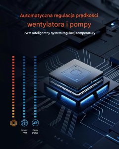 Chłodzenie wodne SilentiumPC Chłodzenie wodne CPU AIO 360mm LCD ARGB Intel AMD wydajne do PC gaming 6