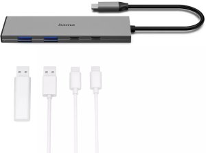 HUB USB Hama USB-C Hub 2x USB-C 2x USB-A 3.2 Gen 2 hub - adapter 00200147 (4047443542533) 3