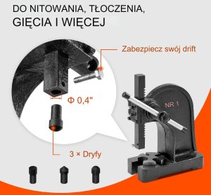 Vevor PRASA MECHANICZNA RĘCZNA 0,5 T 3