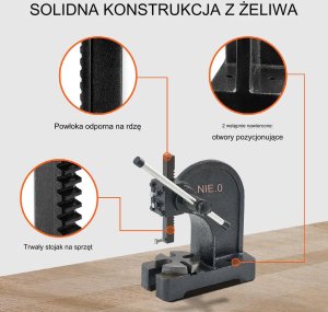 Vevor PRASA MECHANICZNA RĘCZNA 0,5 T 7
