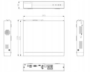 Rejestrator HiLook Rejestrator IP 4 kanałowy 4x PoE NVR-4CH-5MP/4P HiLook do kamer 5