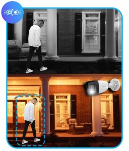 HiLook Kamera zewnętrzna 8Mpx 4w1 TVI AHD CVI TVI-T8M-20DL HiLook Hybrid Light 4K 6