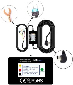 Wideorejestrator Mbg Line Kamera Rejestrator lusterko 2K+FHD HS900PRO SONY Wideorejestrator Jazdy 8