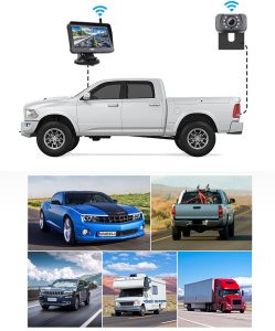 Mbg Line Bezprzewodowy Zestaw Cofania Parkowania Kamera WIFI HD Monitor Szeroki Kąt 6