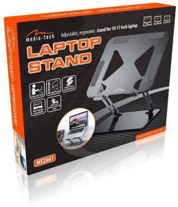Media-Tech Podstawka pod laptopa 10-17" MT2661 ANTYPOŚLIZGOWA Z REGULACJĄ MEDIA-TECH 12