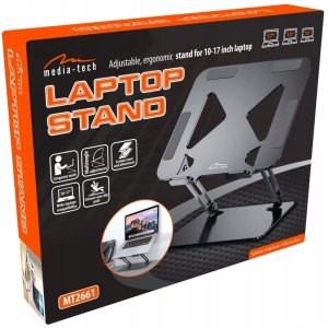Media-Tech Podstawka pod laptopa 10-17" MT2661 ANTYPOŚLIZGOWA Z REGULACJĄ MEDIA-TECH 10