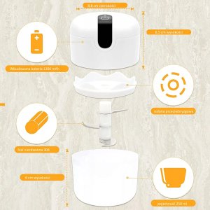 Rozdrabniacz Mobilari Bezprzewodowy przenośny rozdrabniacz do żywności z pojemnikiem 250ML Elektryczny mini rozdrabniacz do czosnku Blender do orzechów 3