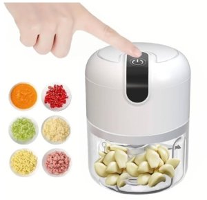 Rozdrabniacz Mobilari Bezprzewodowy przenośny rozdrabniacz do żywności z pojemnikiem 250ML Elektryczny mini rozdrabniacz do czosnku Blender do orzechów 4