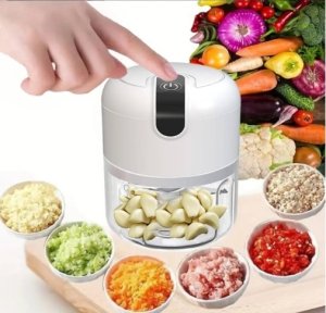 Rozdrabniacz Mobilari Bezprzewodowy przenośny rozdrabniacz do żywności z pojemnikiem 250ML Elektryczny mini rozdrabniacz do czosnku Blender do orzechów 7