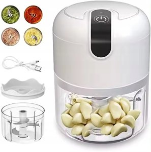 Rozdrabniacz Mobilari Bezprzewodowy przenośny rozdrabniacz do żywności z pojemnikiem 250ML Elektryczny mini rozdrabniacz do czosnku Blender do orzechów 10