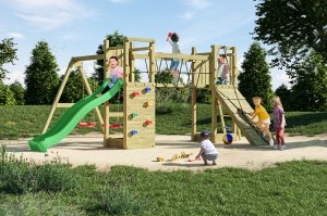 Plum Plac zabaw ogrodowy DUMO Kraina Zabawy ze zjeżdżalnią i huśtawkami 5