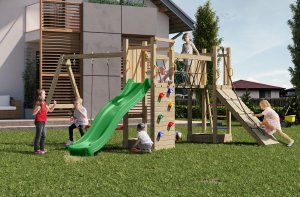 Plum Plac zabaw ogrodowy DUMO Kraina Zabawy ze zjeżdżalnią i huśtawkami 8