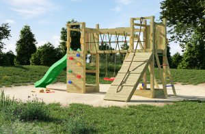Plum Plac zabaw ogrodowy DUMO Kraina Zabawy ze zjeżdżalnią i huśtawkami 10
