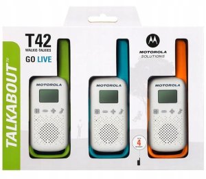 Telefon stacjonarny Motorola MOTOROLA KRÓTKOFALÓWKI TLKR T42 4 KM 3szt TRIPLE 5