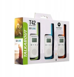 Telefon stacjonarny Motorola MOTOROLA KRÓTKOFALÓWKI TLKR T42 4 KM 3szt TRIPLE 7