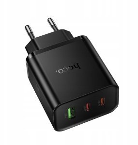 Ładowarka Hoco Ładowarka sieciowa do telefonu Hoco 2x USB C + USB A QC3.0 PD 3A 65W N75 czarna 2