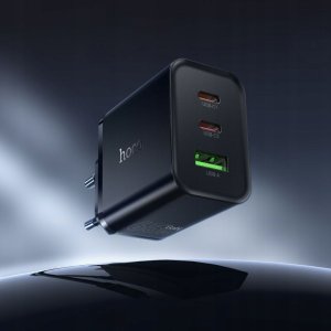 Ładowarka Hoco Ładowarka sieciowa do telefonu Hoco 2x USB C + USB A QC3.0 PD 3A 65W N75 czarna 7