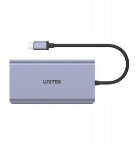 HUB USB Unitek USB-C - 2x USB 3.1 HDMI DP RJ-45 czytnik SD 3