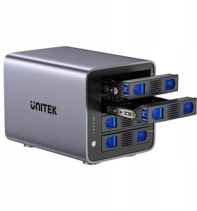 Macierz dyskowa Unitek Obudowa RAID do dysku SATA 2.5''/3.5'' 8 trybów 80TB USB-C 3