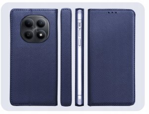 krainaGSM Etui z Klapką Do Xiaomi Redmi Note 15 5G (Granatowe, Magnetyczne, Zamykane) 6