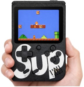 LeanToys Elektroniczna Gra Konsola Retro Sup 400 Gier LCD 8 Bit Czarna EDUKAMP 3