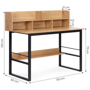 Biurko ModernHome Dąb 120 cm x 60 cm 15