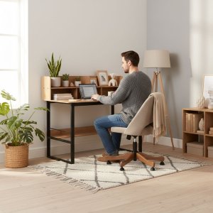 Biurko ModernHome Dąb 120 cm x 60 cm 3