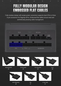 Zasilacz GameMax Gamemax Power Supply, 80 PLUS, Gold | RGB 850G | 850 W 11